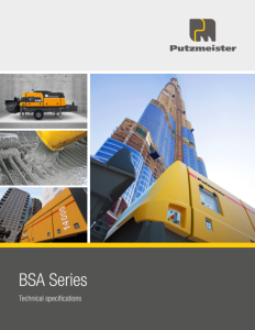 BSA Stationary Concrete Pumps Brochure US
