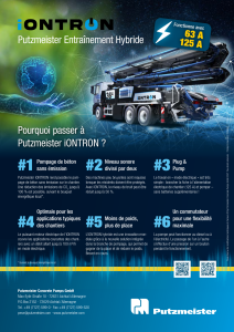 iONTRON Dépliant sur les avantages  FR